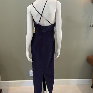 Niteline Della Roufogali Blue Satin Gown